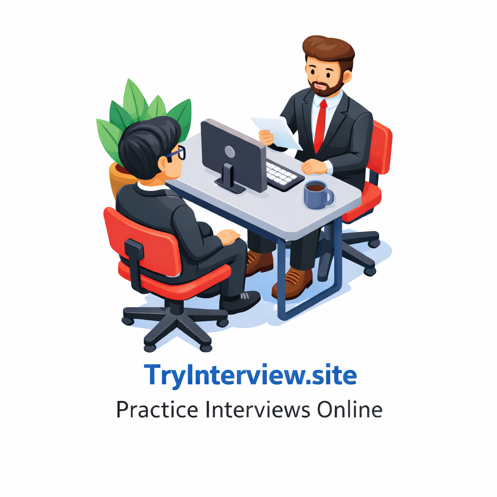 Candidate using AI mock interview practice on TryInterview